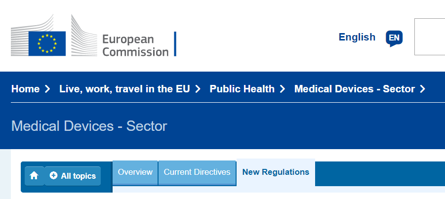 EU MDR official website